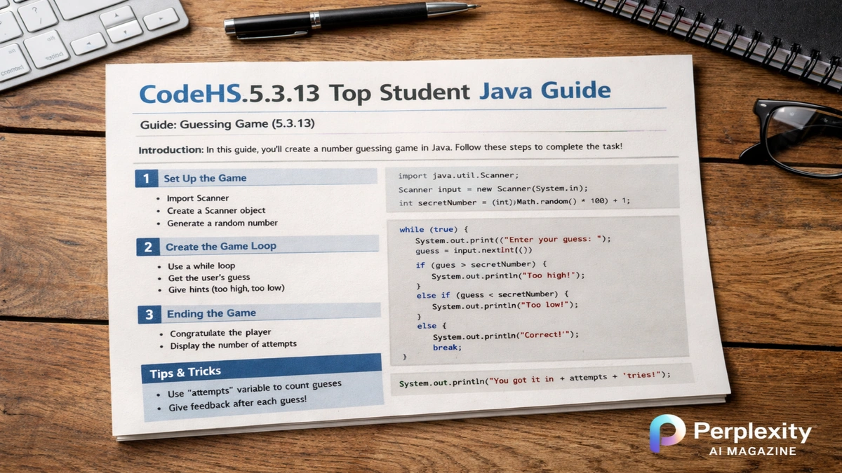 CodeHS 5.3.13 Top Student Java Guide - Perplexityaimagazine.com