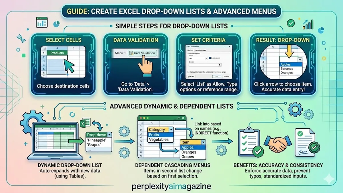 How to Create a Drop Down List in Excel Step by Step Guide ...