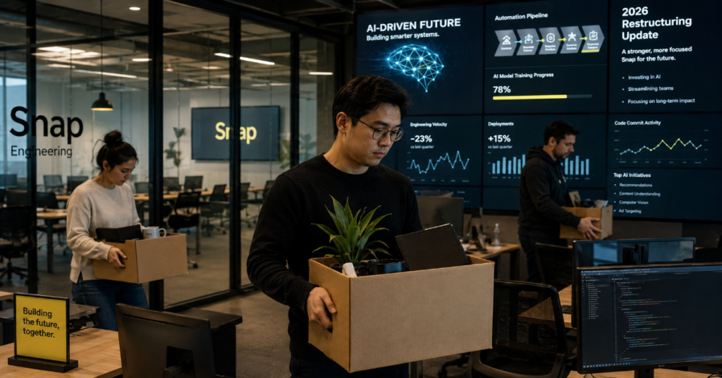 Snap layoffs 2026 AI restructuring
