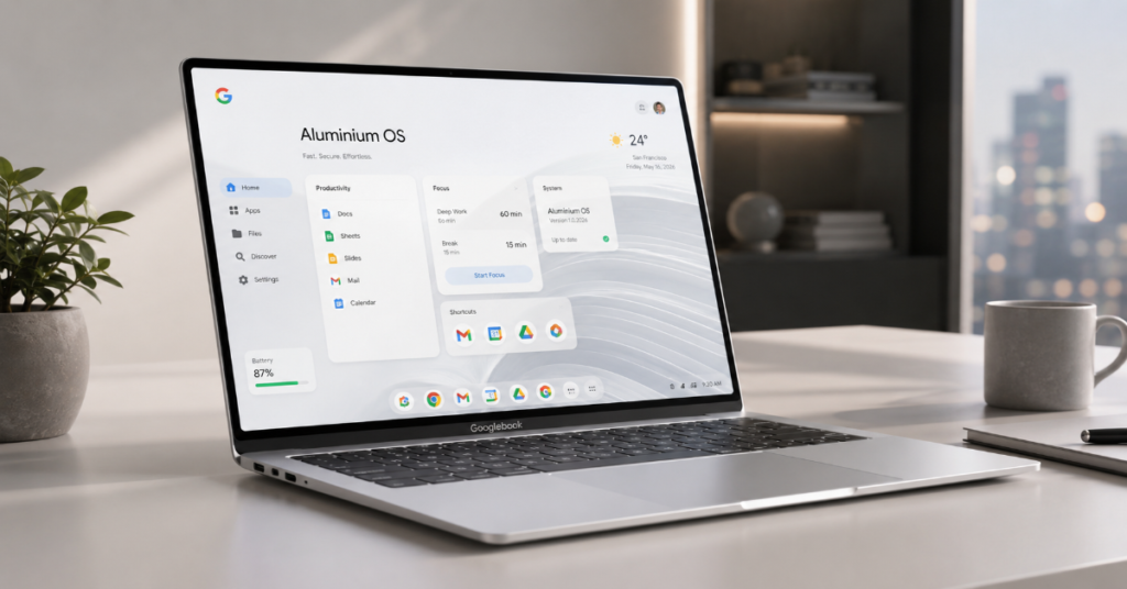 Google Aluminium OS Googlebook Laptop 2026