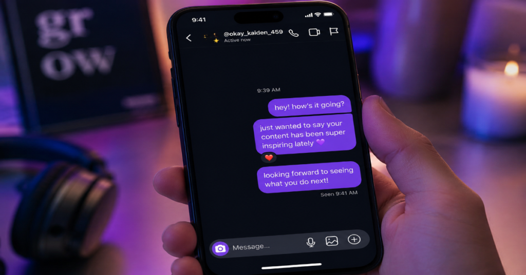 Purple Instagram DM