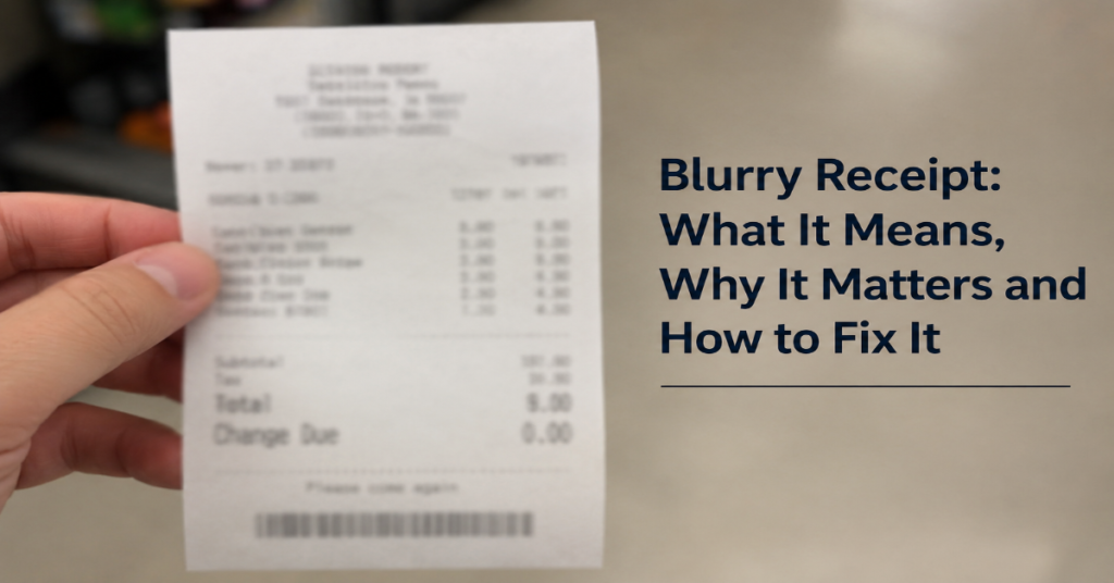 Blurry Receipt