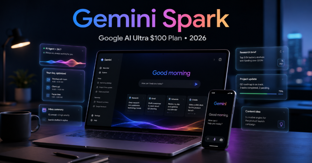 Gemini Spark Google AI Ultra $100 Plan 2026
