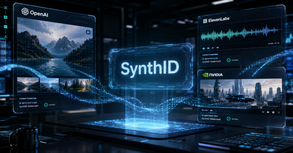 SynthID OpenAI ElevenLabs Nvidia AI Watermark 2026