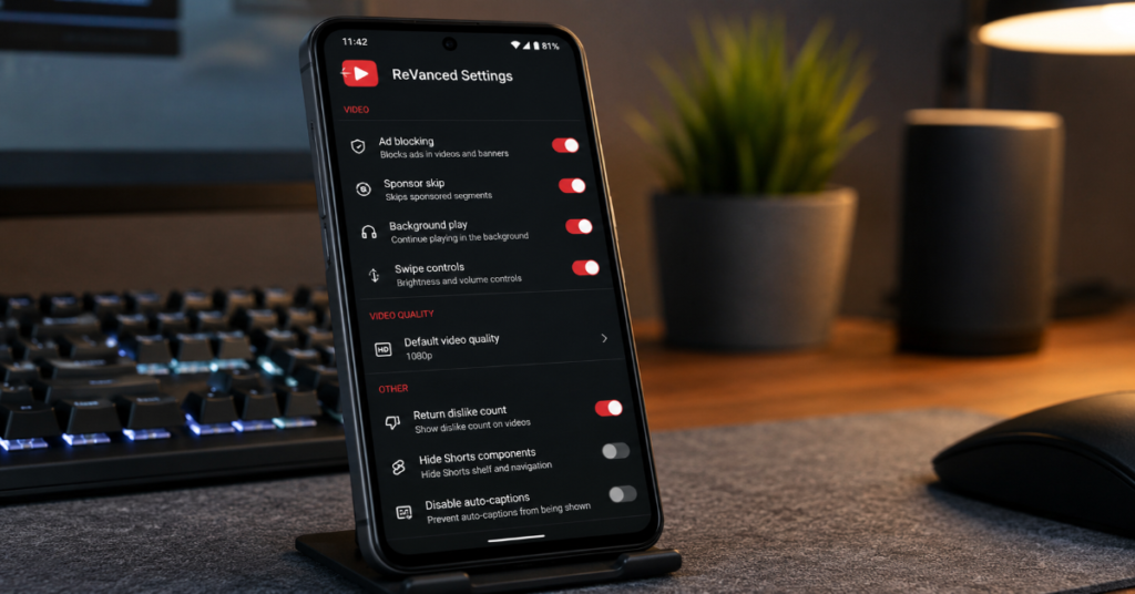 YouTube Vanced Settings