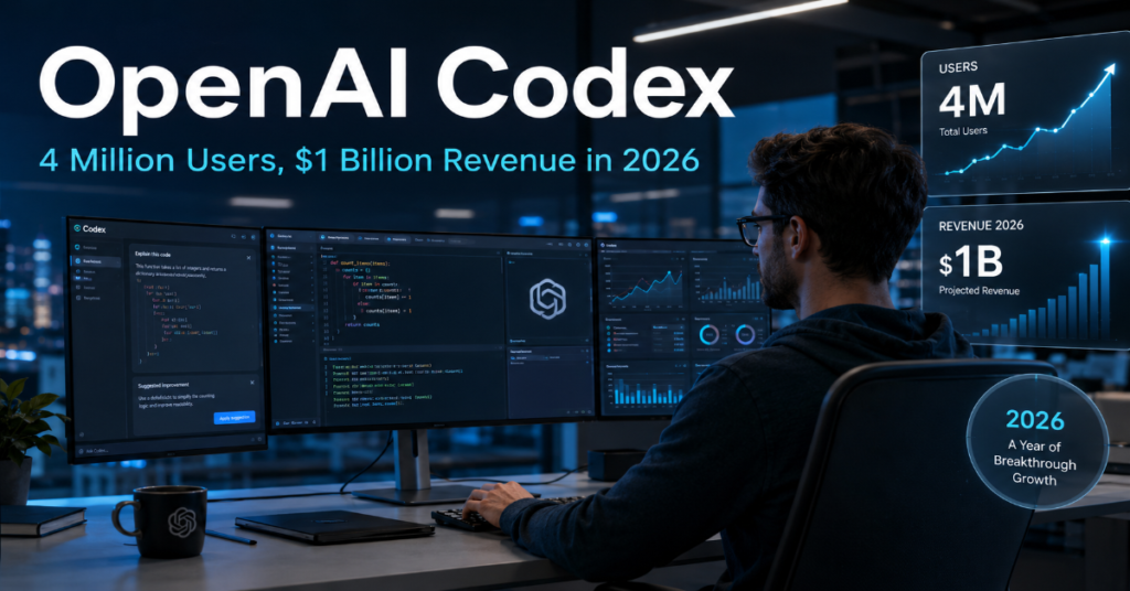 OpenAI Codex 4 Million Users $1B Revenue 2026
