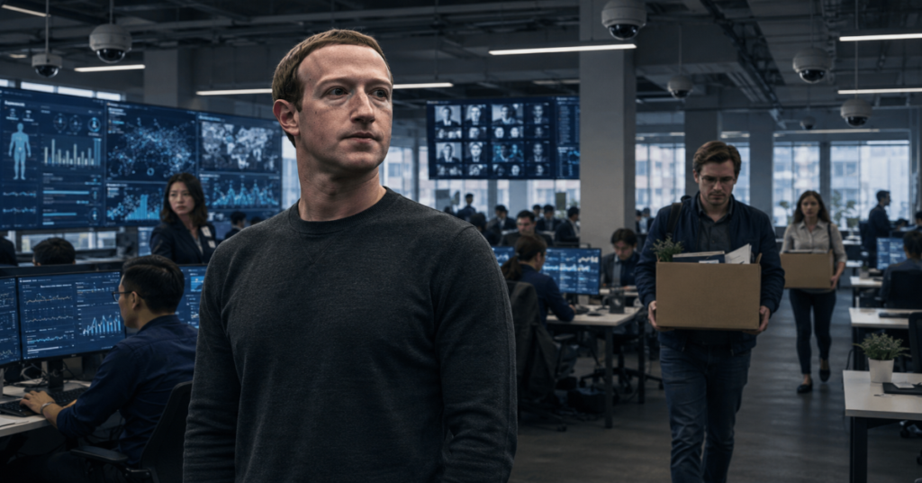 Meta Zuckerberg Employee Surveillance AI Training Layoffs 2026
