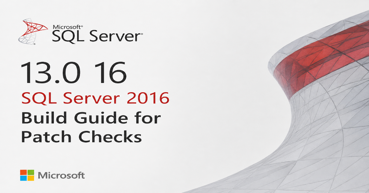 13.0 16 SQL Server 2016 Build Guide