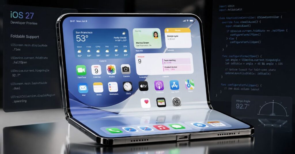Apple’s Foldable iPhone Ultra Is Coming: iOS 27 Beta Code Reveals foldState, Hinge Angle Detection and Dual-Display Support
