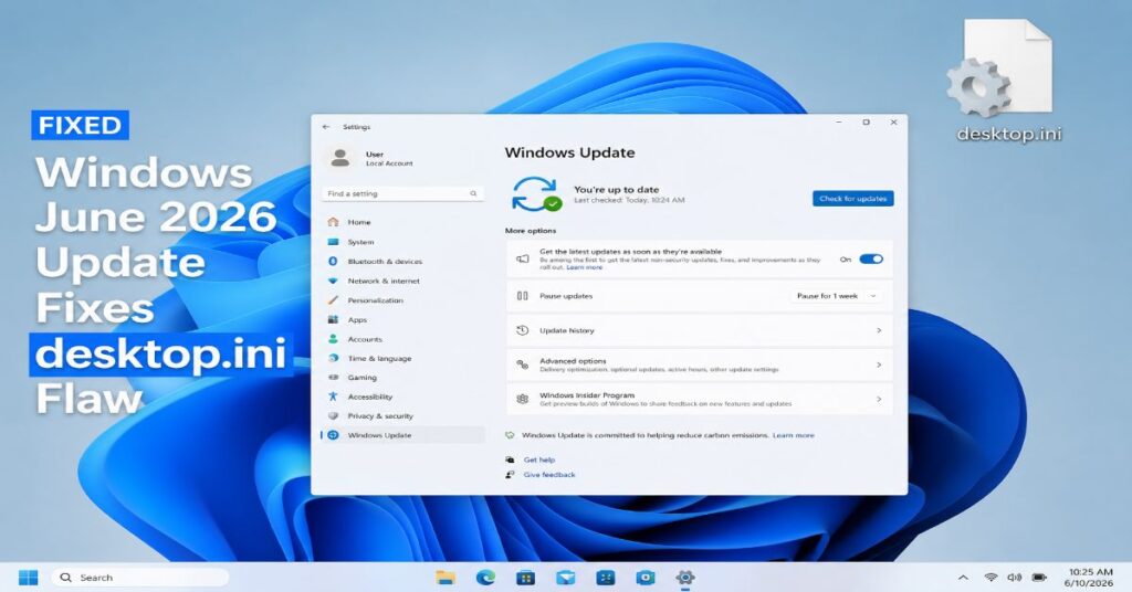 Microsoft’s June 2026 Windows Update Hardens desktop.ini Handling, Closing a Two-Decade-Old Shell Trust Gap — and Breaking Custom Folder Icons