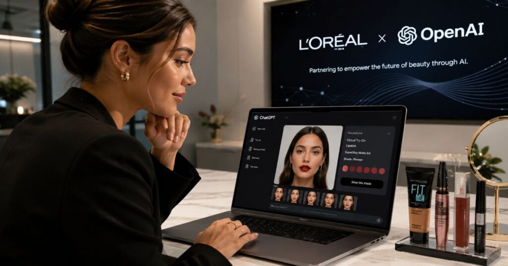 L’Oréal and OpenAI Strike Sweeping AI Partnership, Putting Maybelline Try-On Inside ChatGPT
