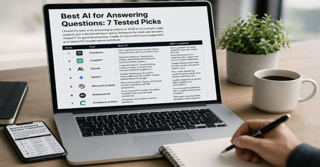 Best AI for Answering Questions 2026: 7 Picks