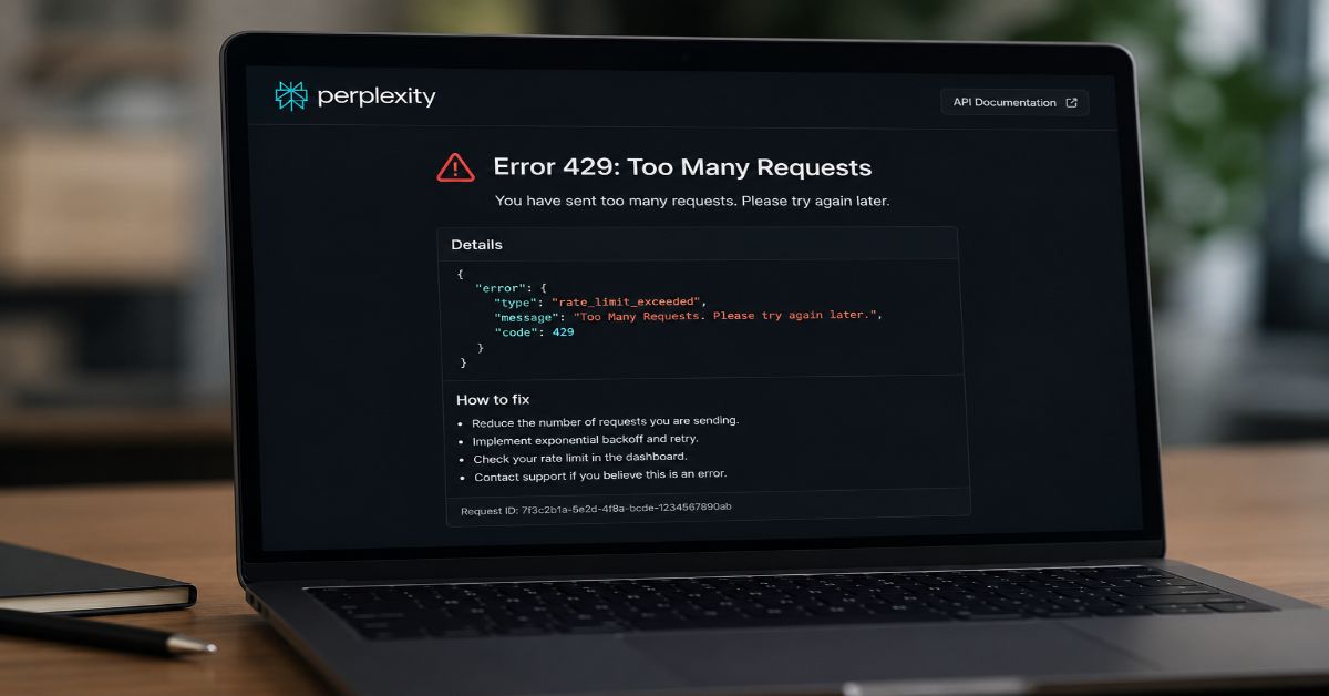 Perplexity API Error 429: 2026 Fixes