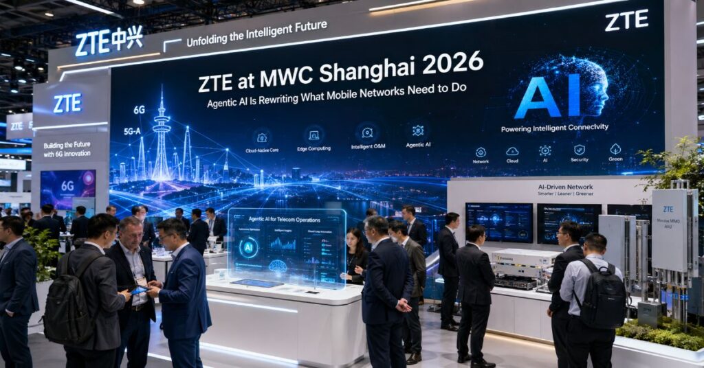ZTE at MWC Shanghai 2026: Agentic AI Is Rewriting What Mobile Networks Need to Do