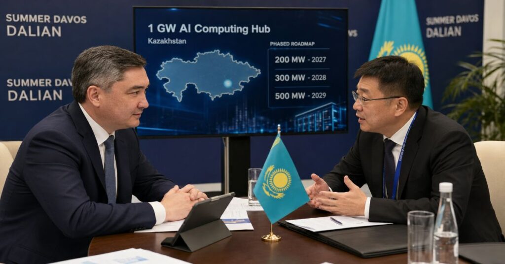 SuperX AI Discusses 1-Gigawatt Kazakhstan Computing Hub With Prime Minister at Summer Davos