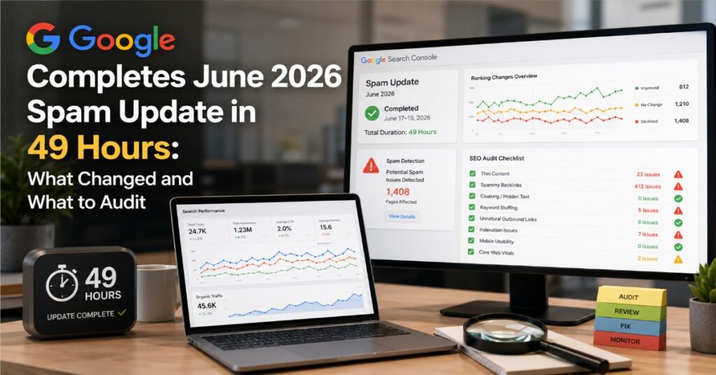Google Completes June 2026 Spam Update in 49 Hours: What Changed and What to Audit