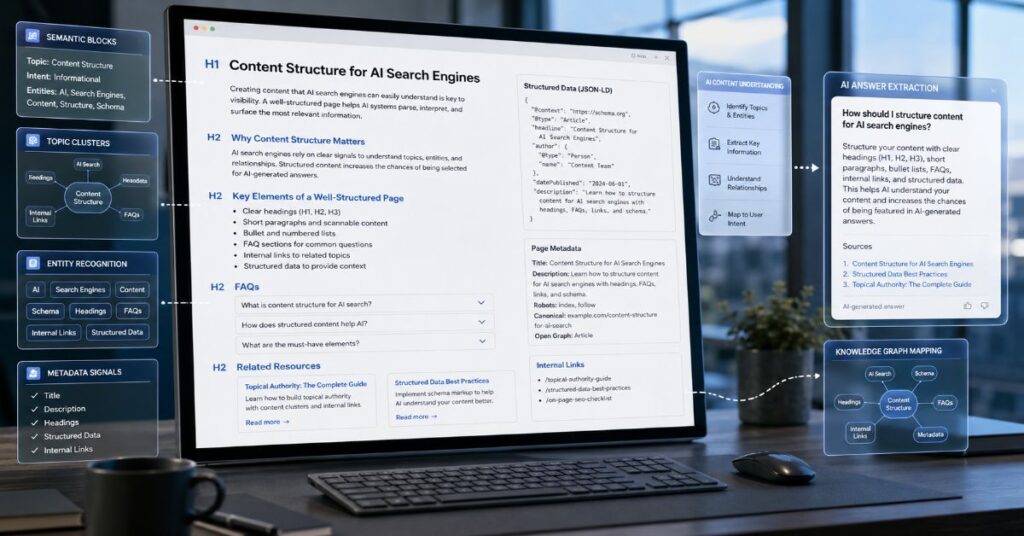 Make Every Section Answerable: Content Structure for AI Search Engines