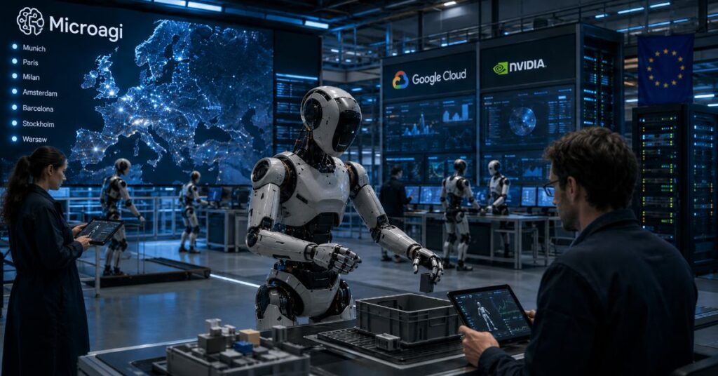 Microagi Just Got Google Cloud and NVIDIA Behind Its Plan to Train Every Humanoid Robot in Europe